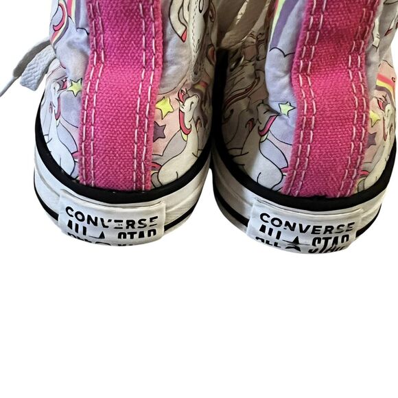 Converse All Star Sneakers Girls Size 13 High Top Rainbows Unicorns Toddler - Picture 8 of 12